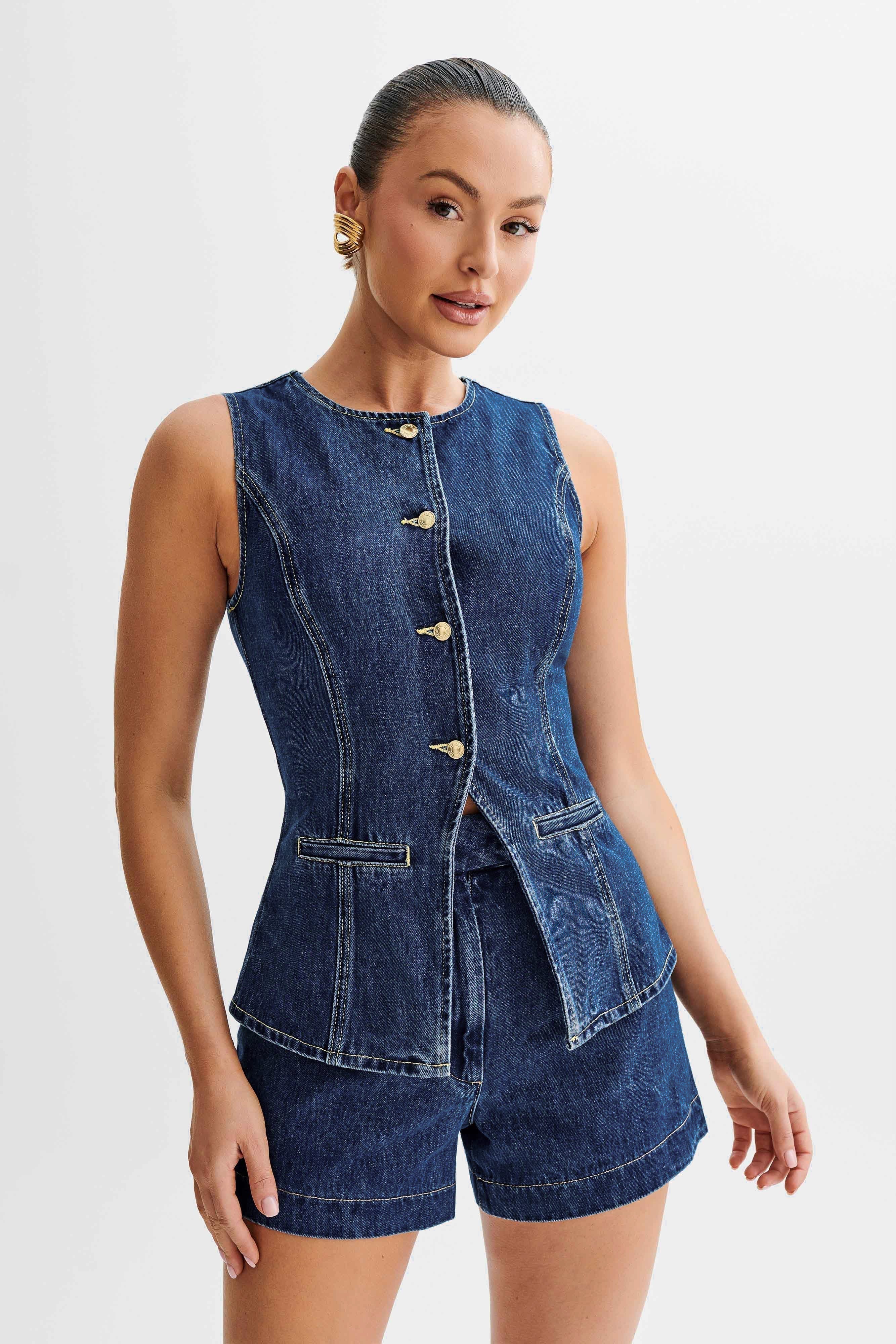 Isabeau Denim Two-Piece Set