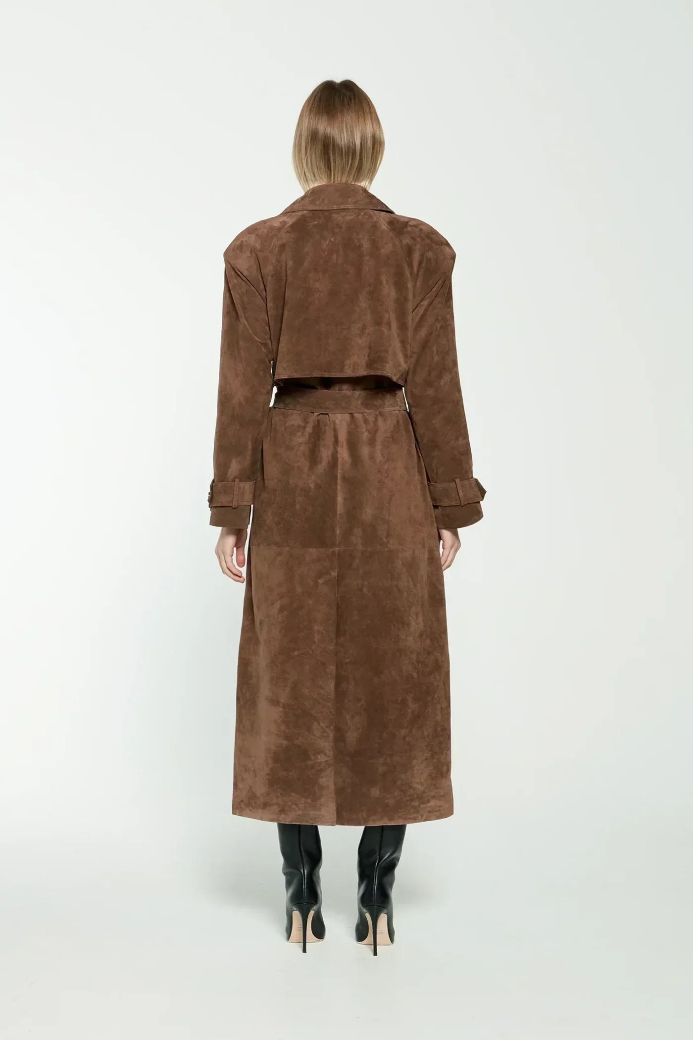 Hailey Suede Trench Coat