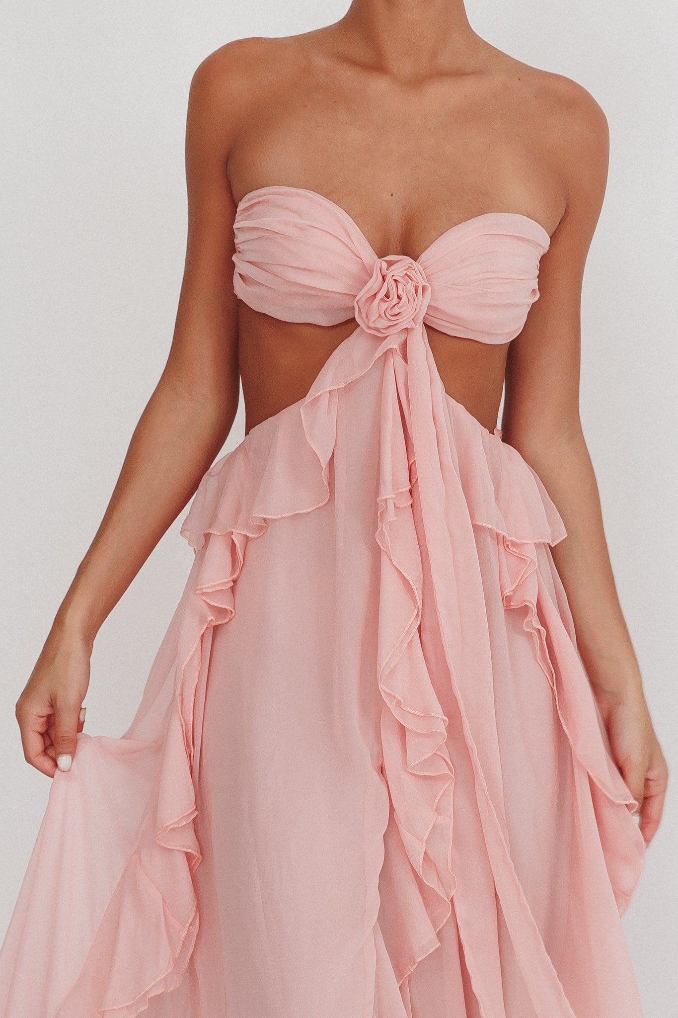 Chiffon | Ruffle Maxi Dress