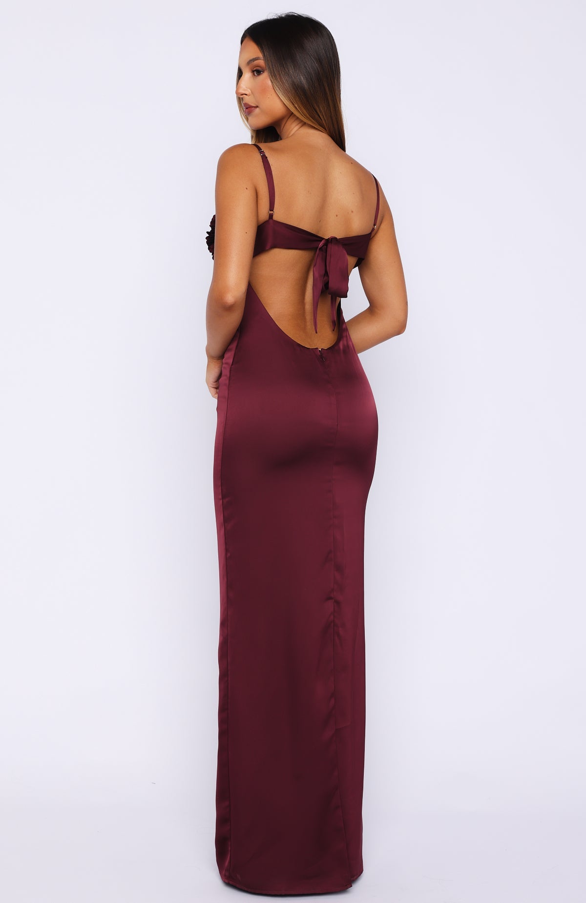 Burgundy Petal | Maxi Dress
