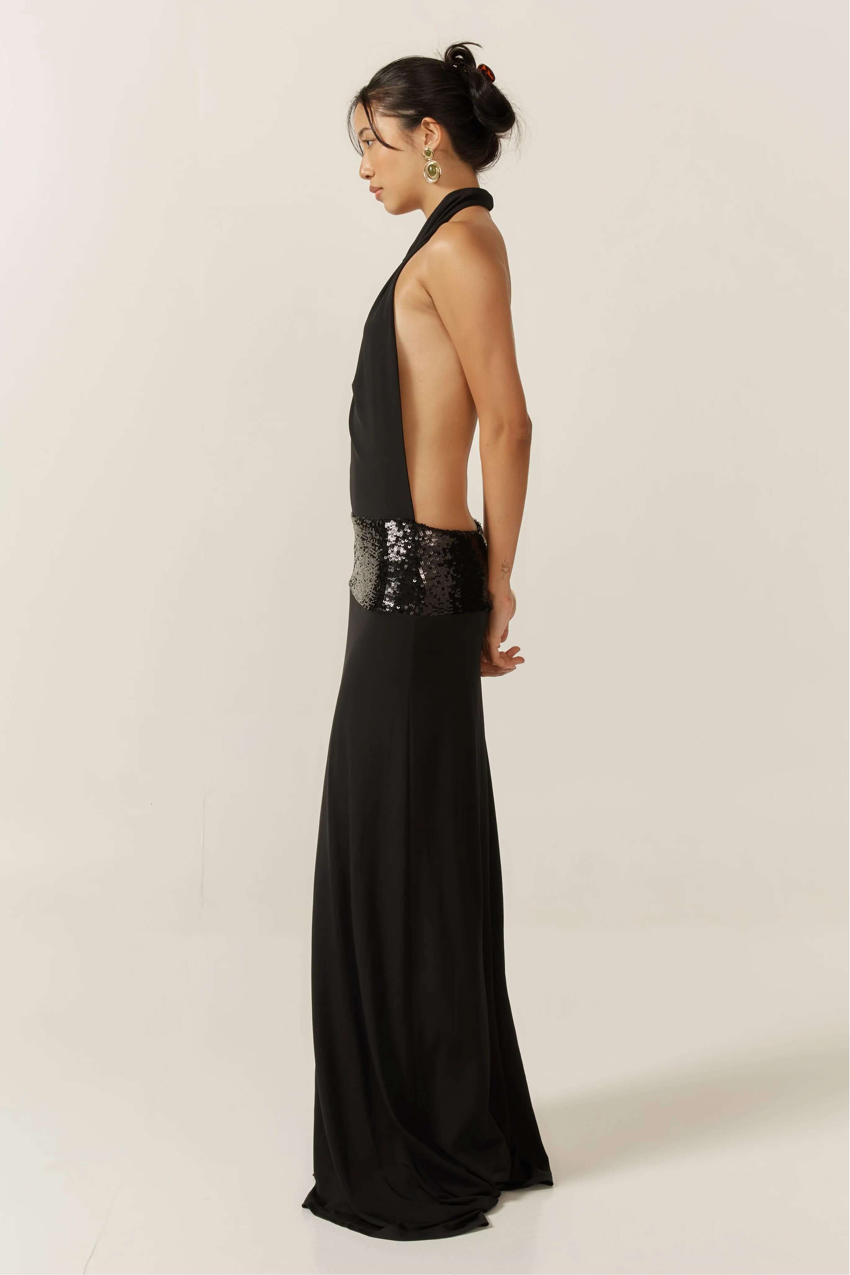 Goldie Halter Neck Maxi Dress