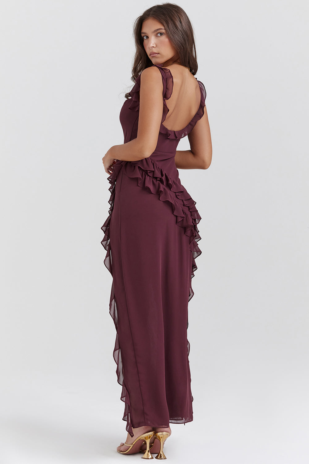 Ayla Ruffle Maxi Dress
