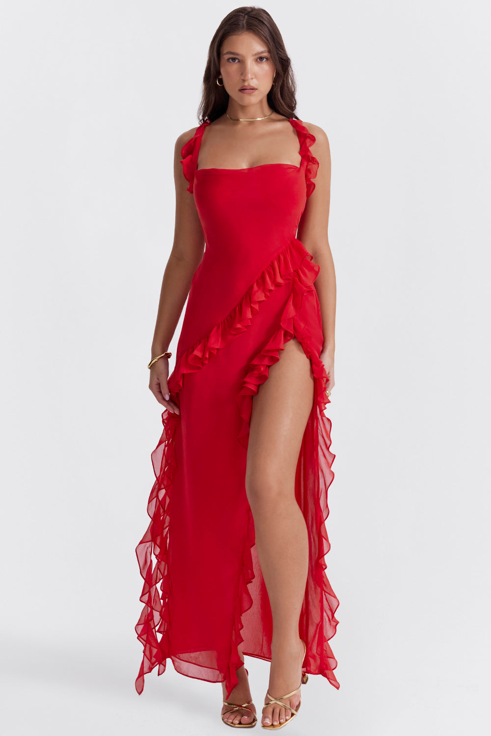 Ayla Ruffle Maxi Dress