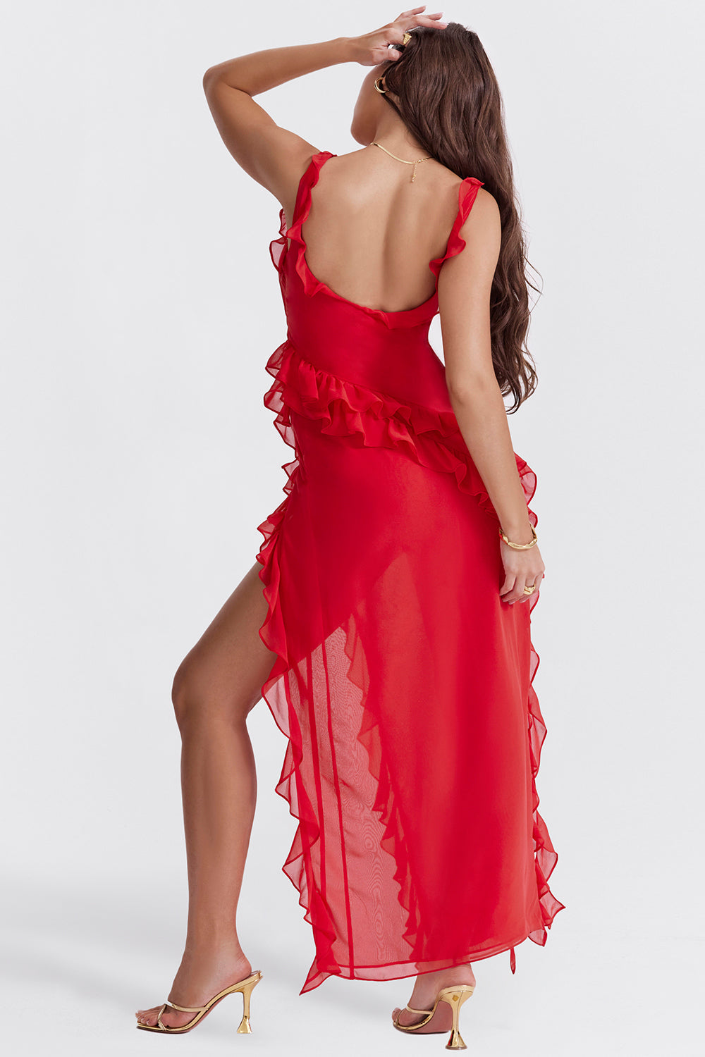 Ayla Ruffle Maxi Dress