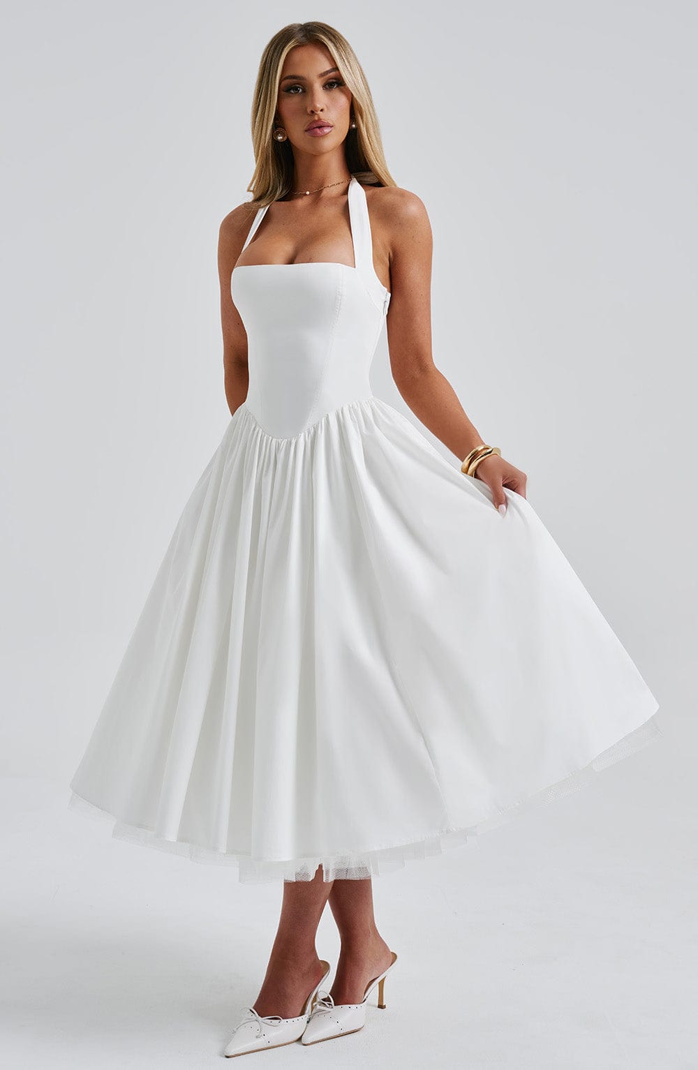 Alba Elegant Midi Dress