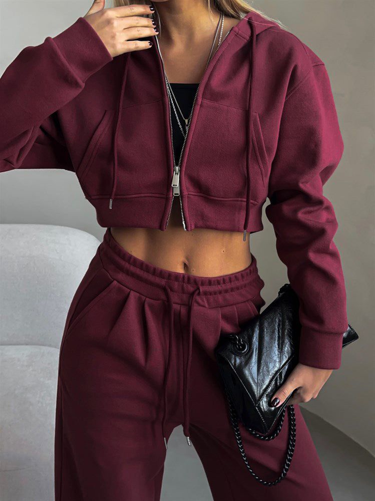 Amelia Cropped Hoodie Set