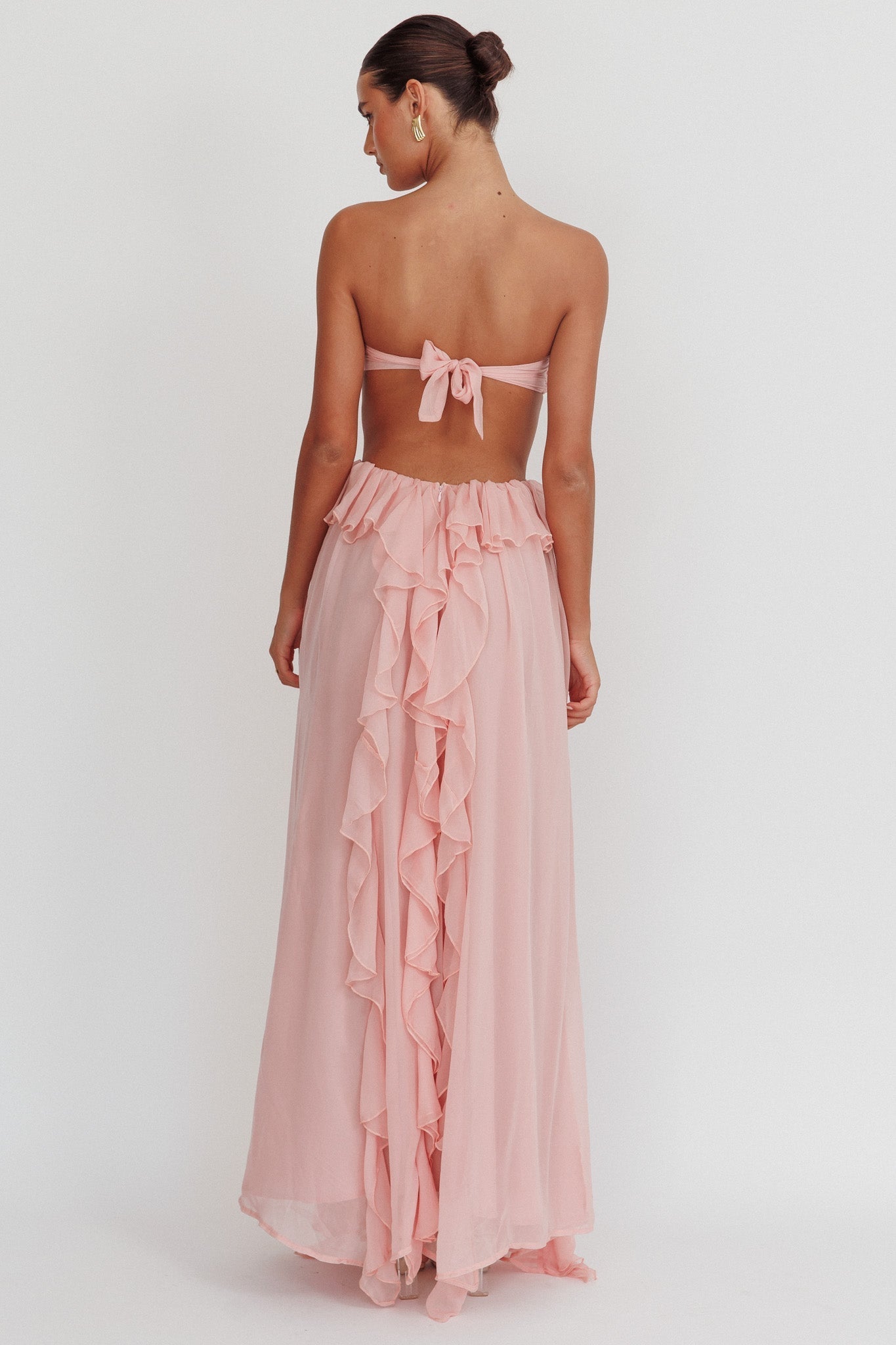 Chiffon | Ruffle Maxi Dress