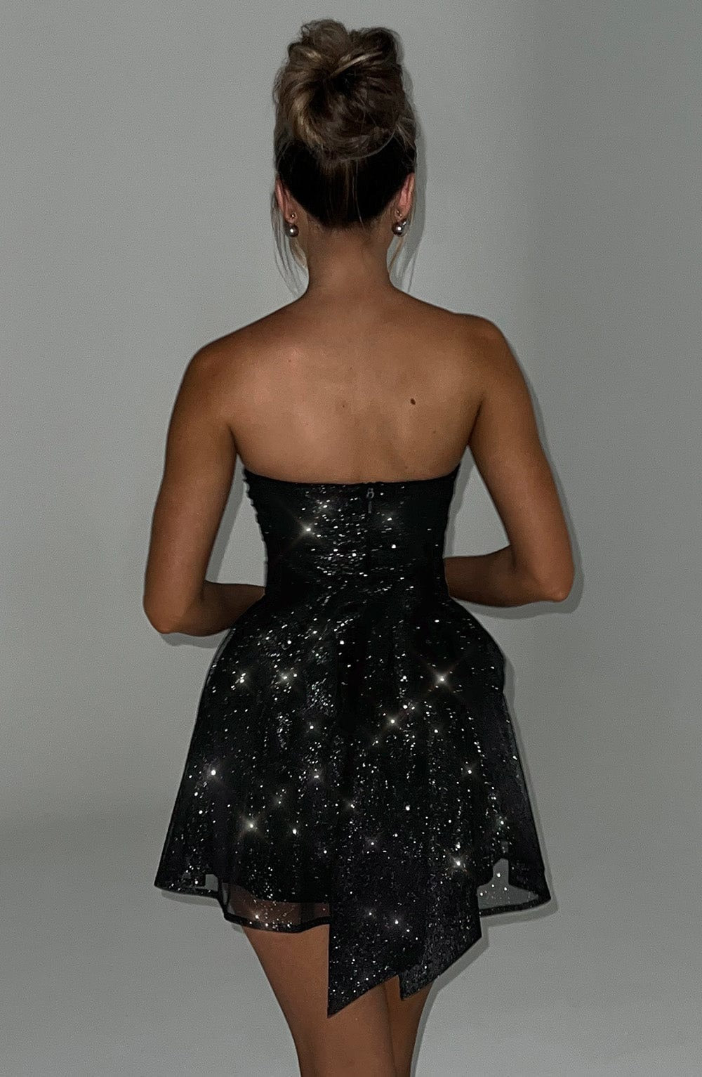 Madeline Patchwork Strapless | Mini Dress