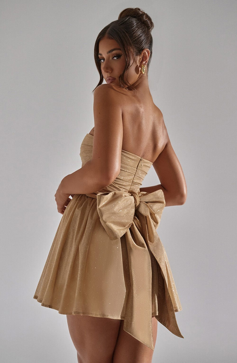 Madeline Patchwork Strapless | Mini Dress