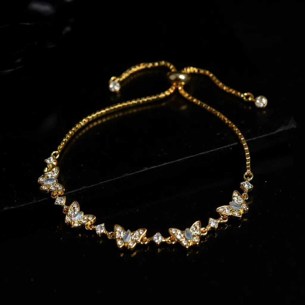 Papillon d'Amour Éternité Bracelet - 24k Gold