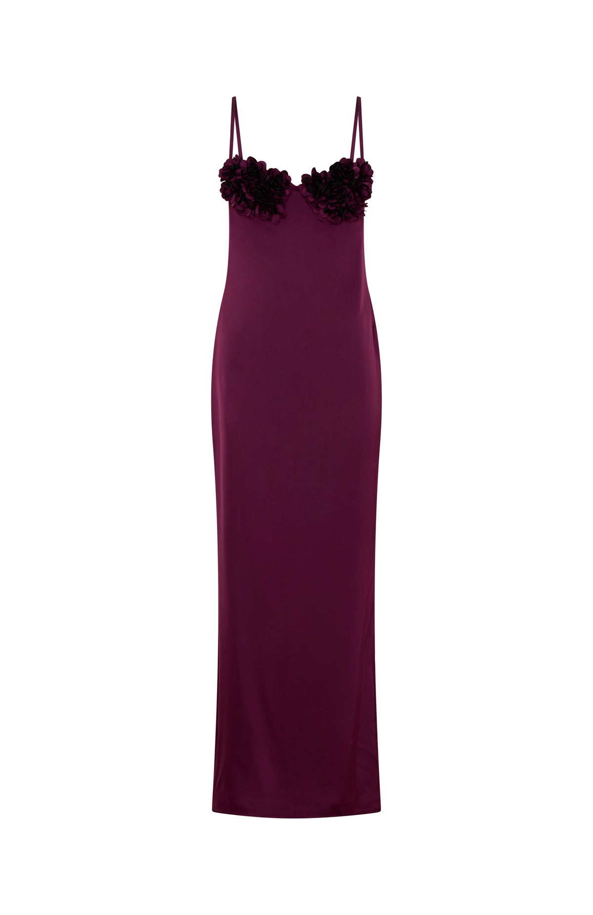 Burgundy Petal | Maxi Dress